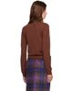 GANNI GANNI Brown Argyle Cardigan - 3