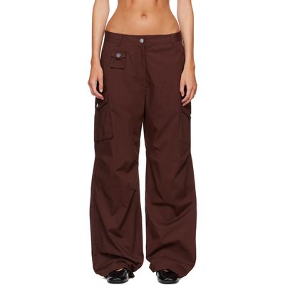 GANNI GANNI Brown Cotton Cargo Pants