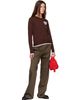 GANNI GANNI Brown Crewneck Wool Sweater - 4