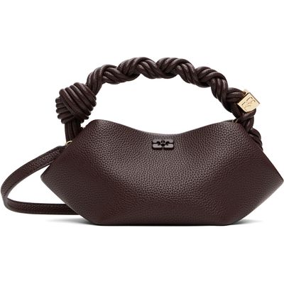 GANNI GANNI Brown Grained Mini Bou Bag