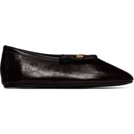 GANNI GANNI Brown Jenny Bow Ballerina Flats