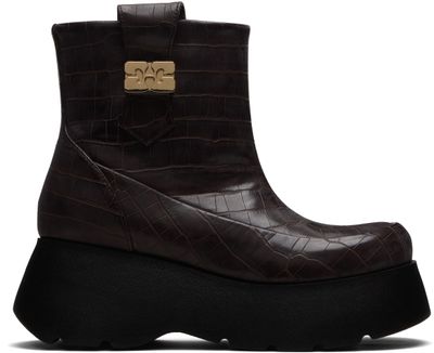 GANNI GANNI Brown Kat Low Boots