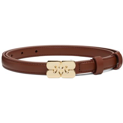 GANNI GANNI Brown Kat Small Belt