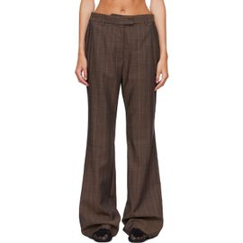 GANNI GANNI Brown Pinstripe Wool Trousers