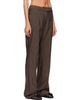 GANNI GANNI Brown Pinstripe Wool Trousers - 2
