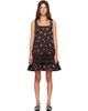 GANNI GANNI Brown Printed Check Minidress - 1