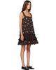 GANNI GANNI Brown Printed Check Minidress - 2