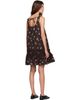 GANNI GANNI Brown Printed Check Minidress - 3
