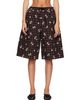 GANNI GANNI Brown Printed Check Shorts - 1