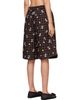 GANNI GANNI Brown Printed Check Shorts - 3