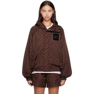 GANNI GANNI Brown Printed Nylon Jacket