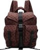GANNI GANNI Brown Re-Tech Printed Nylon Backpack - 1