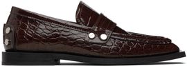 GANNI GANNI Brown Studded Loafers