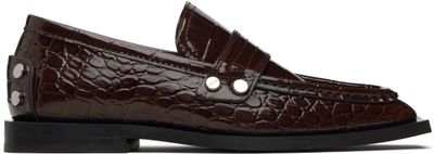 GANNI GANNI Brown Studded Loafers