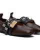 GANNI GANNI Brown Sue Triple Ballerina Flats - 4