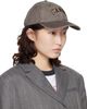 GANNI GANNI Brown Washed Canvas Cap - 2