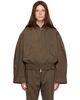 GANNI GANNI Brown Wool Melange Bomber Jacket - 1