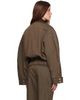 GANNI GANNI Brown Wool Melange Bomber Jacket - 3