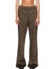 GANNI GANNI Brown Wool Melange Trousers - 1