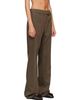 GANNI GANNI Brown Wool Melange Trousers - 2