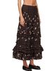 GANNI GANNI Brown Yarn Dyed Check Long Tiered Frill Maxi Skirt - 2
