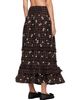 GANNI GANNI Brown Yarn Dyed Check Long Tiered Frill Maxi Skirt - 3