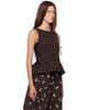 GANNI GANNI Brown Yarn Dyed Check Smocked Tie String Top - 2