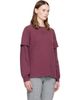 GANNI GANNI Burgundy Future Heavy Jersey Double Sleeve T-shirt - 2