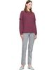 GANNI GANNI Burgundy Future Heavy Jersey Double Sleeve T-shirt - 4