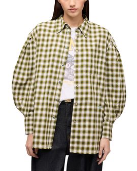 Ganni Ganni Check Flannel Shirt Jacket