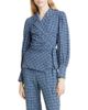 Ganni Ganni Check Seersucker Wrap Blouse - 1