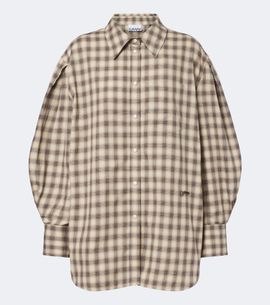 Ganni Ganni Checked cotton flannel shirt