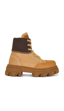 Ganni Ganni Cleated Canvas Trail Boot