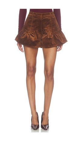 Ganni Ganni Corduroy Flounce Short