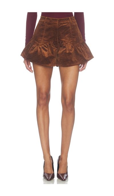 Ganni Ganni Corduroy Flounce Short