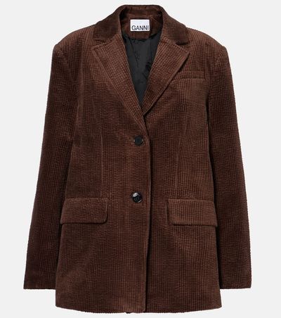 Ganni Ganni Cotton corduroy blazer