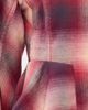 GANNI GANNI Cotton Flannel Check Peplum Shirt Raspberry Wine - 6