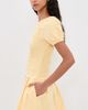 GANNI GANNI Cotton Mini Smocked Pleated Dress Italian Straw - 4