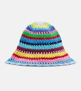Ganni Ganni Crochet cotton bucket hat