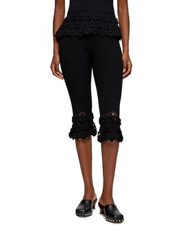 Ganni Ganni Crochet Cropped Pants