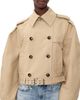 GANNI GANNI Double Cotton Belted Jacket Warm Sand - 1