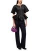 Ganni Ganni Duchesse Satin Peplum Top - 2