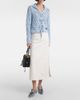 Ganni Ganni Embellished lace-up denim mules - 3
