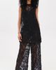 GANNI GANNI Embroidered Net Boxy Mini Dress Black - 5