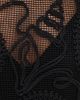 GANNI GANNI Embroidered Net Boxy Mini Dress Black - 6