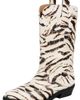 GANNI GANNI Embroidered Zebra Western Boots Egret - 1