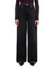 Ganni Ganni Essentials Rigid High Rise Straight Wide Jeans in Black Washed - 1