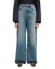 Ganni Ganni Essentials Tint Rigid High Rise Straight Wide Leg Jeans in Mid Blue Vintage - 1