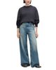 Ganni Ganni Essentials Tint Rigid High Rise Straight Wide Leg Jeans in Mid Blue Vintage - 2