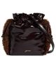GANNI GANNI Faux Leather Deep Shine Party Pouch Demitasse One - 1
